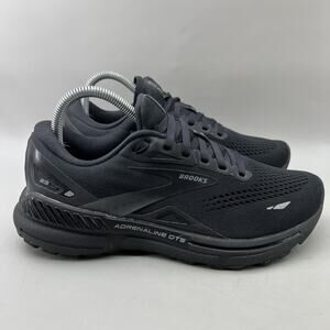 Brooks Adrenaline GTS 23 Running Shoes Women Size 9 B Black Comfort Low Sneakers